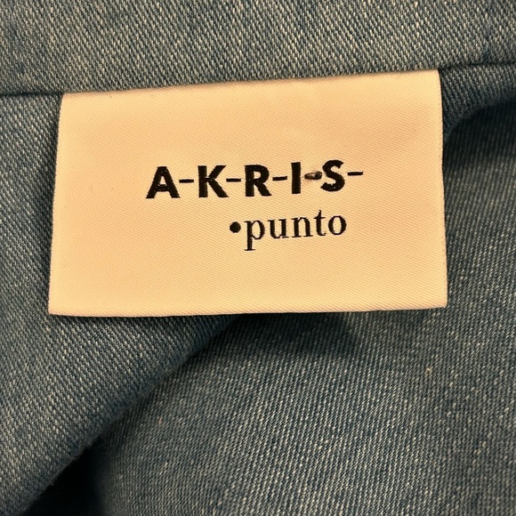 Akris Punto Women's Blue chambray Jacket - Picture 10 of 10